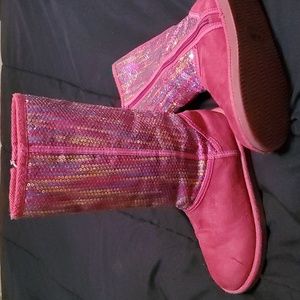 Stride Rite Pink sequins boots Size 1